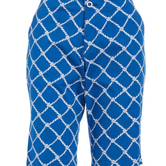 Caribbean-Joe-Rope-Print-Cobalt-Blue-Shorts sz.6 - Picture 3 of 6